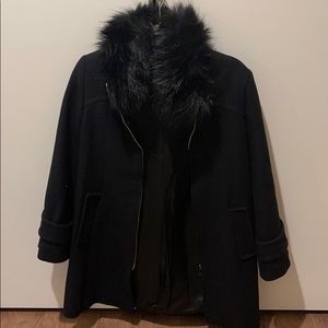 Zara Black Fur Coat